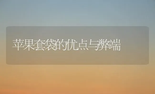 苹果套袋的优点与弊端 | 瓜果种植