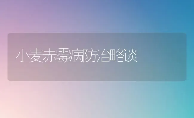 小麦赤霉病防治略谈 | 粮油作物种植