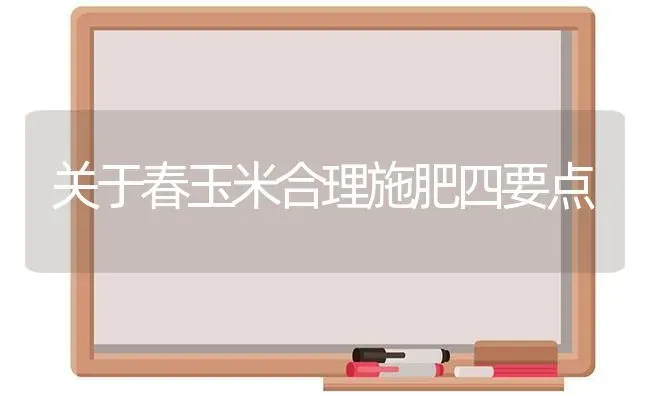 关于春玉米合理施肥四要点 | 种植肥料施肥