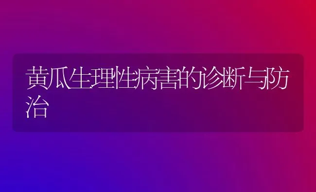 黄瓜生理性病害的诊断与防治 | 蔬菜种植