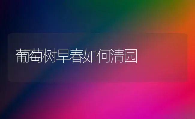 葡萄树早春如何清园 | 瓜果种植