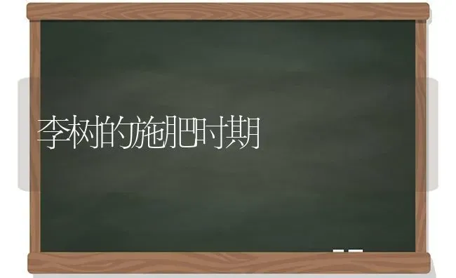 李树的施肥时期 | 种植肥料施肥