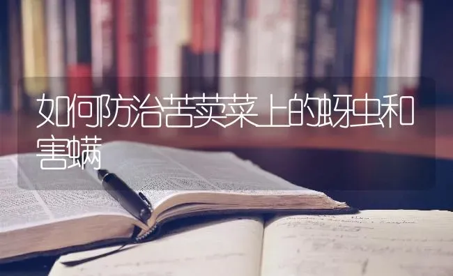 如何防治苦荬菜上的蚜虫和害螨 | 蔬菜种植