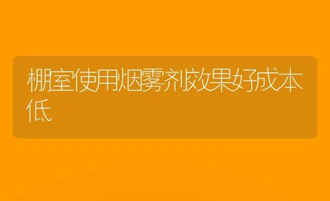 棚室使用烟雾剂效果好成本低 | 瓜果种植