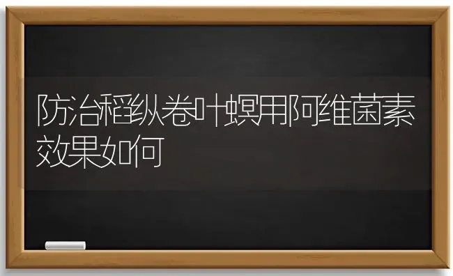 防治稻纵卷叶螟用阿维菌素效果如何 | 瓜果种植