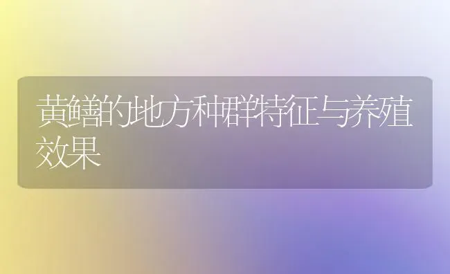 黄鳝的地方种群特征与养殖效果 | 瓜果种植