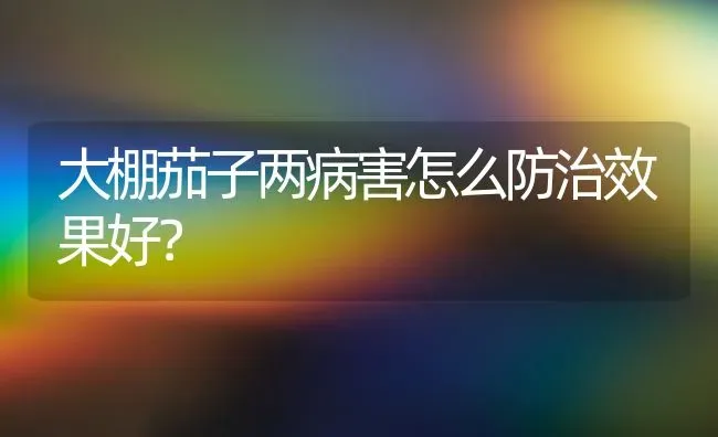 大棚茄子两病害怎么防治效果好？ | 瓜果种植