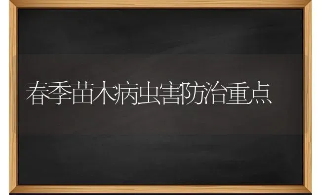 春季苗木病虫害防治重点 | 种植病虫害防治