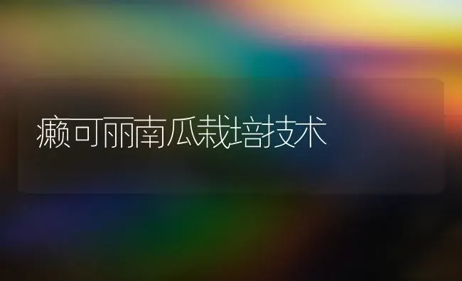 癞可丽南瓜栽培技术 | 蔬菜种植