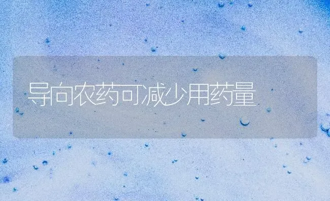 导向农药可减少用药量 | 种植病虫害防治