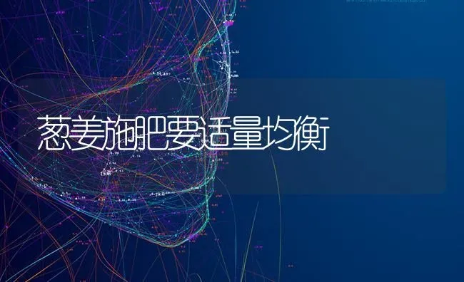 葱姜施肥要适量均衡 | 种植肥料施肥