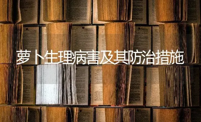萝卜生理病害及其防治措施 | 蔬菜种植