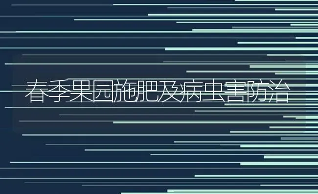 春季果园施肥及病虫害防治 | 瓜果种植