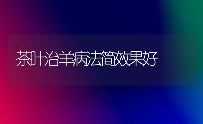 茶叶治羊病法简效果好 | 瓜果种植