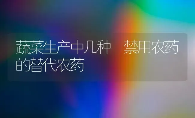 蔬菜生产中几种 禁用农药的替代农药 | 蔬菜种植