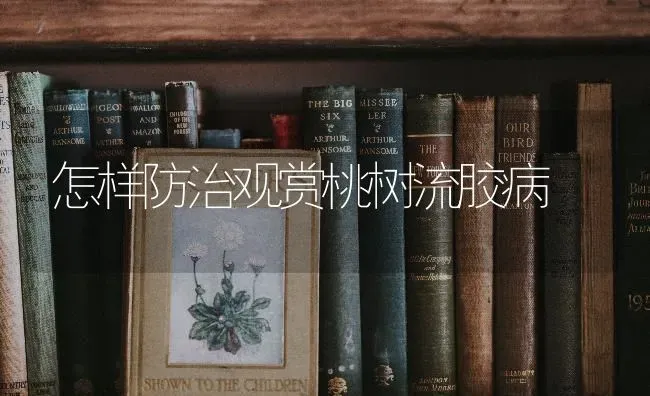 怎样防治观赏桃树流胶病 | 瓜果种植