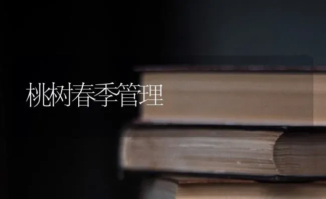 桃树春季管理 | 瓜果种植