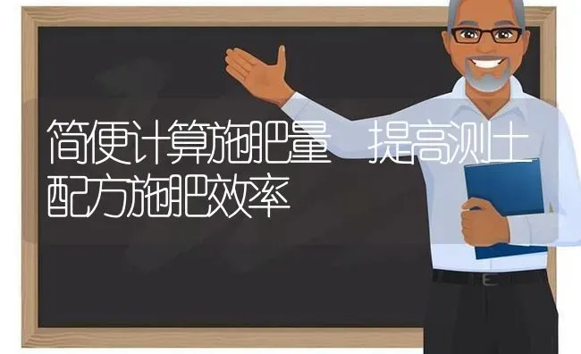 简便计算施肥量　提高测土配方施肥效率 | 种植肥料施肥