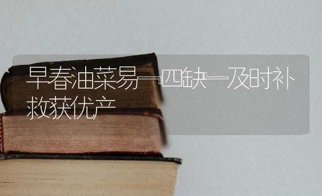 早春油菜易﹃四缺﹄及时补救获优产 | 粮油作物种植