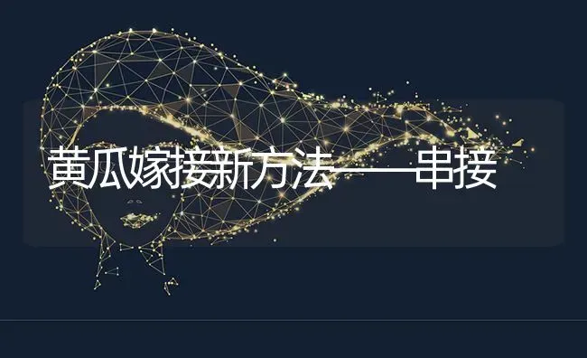 黄瓜嫁接新方法——串接 | 蔬菜种植