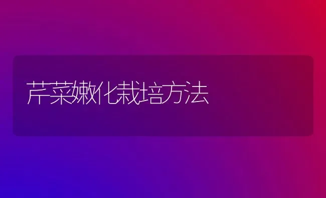 芹菜嫩化栽培方法 | 蔬菜种植