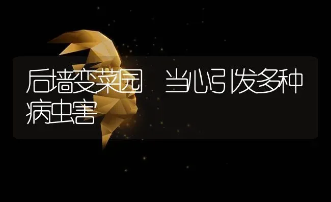 后墙变菜园 当心引发多种病虫害 | 种植病虫害防治