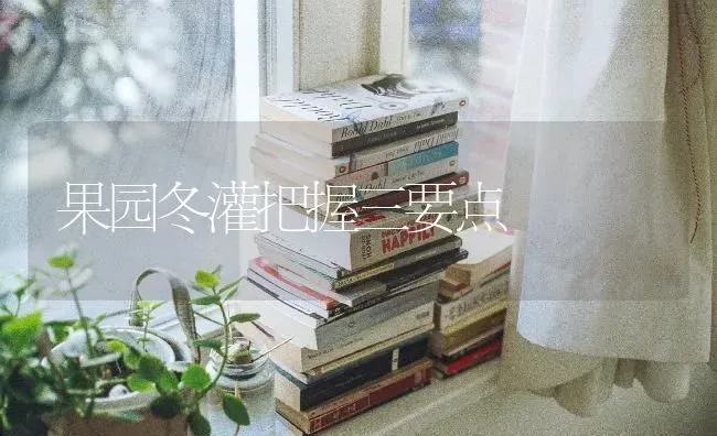 果园冬灌把握三要点 | 瓜果种植