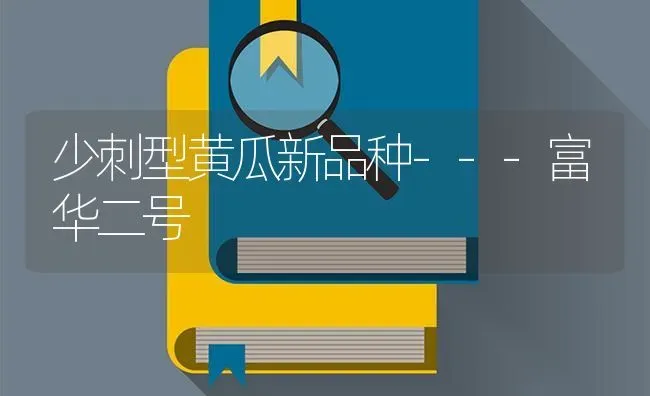 少刺型黄瓜新品种---富华二号 | 蔬菜种植
