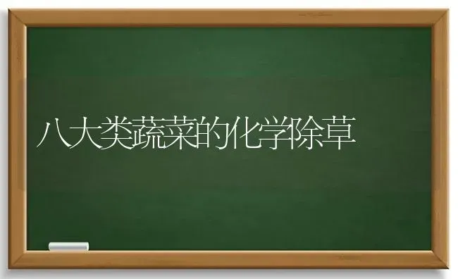 八大类蔬菜的化学除草 | 蔬菜种植