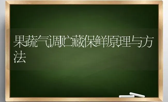 果蔬气调贮藏保鲜原理与方法 | 瓜果种植