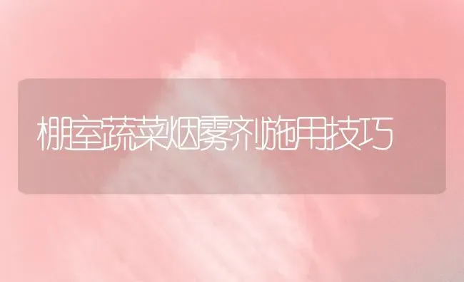棚室蔬菜烟雾剂施用技巧 | 蔬菜种植