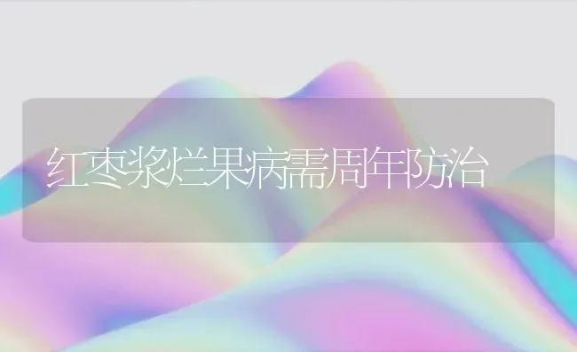 红枣浆烂果病需周年防治 | 瓜果种植
