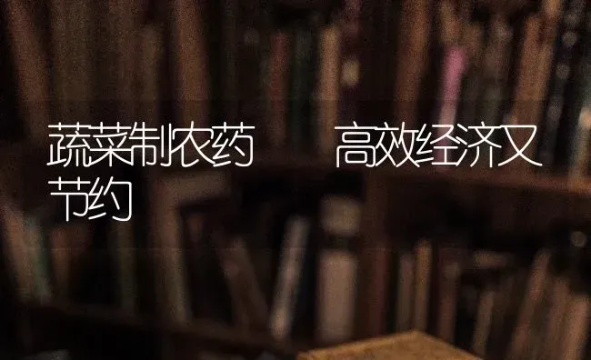 蔬菜制农药  高效经济又节约 | 蔬菜种植