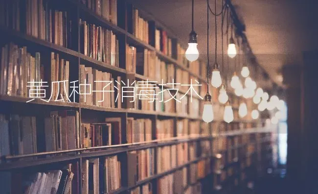 黄瓜种子消毒技术 | 蔬菜种植