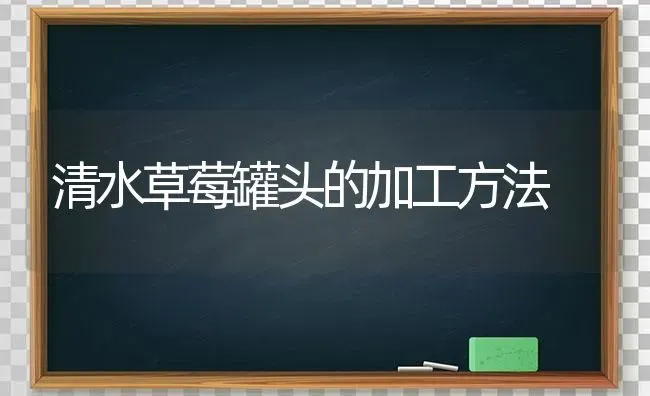 清水草莓罐头的加工方法 | 瓜果种植