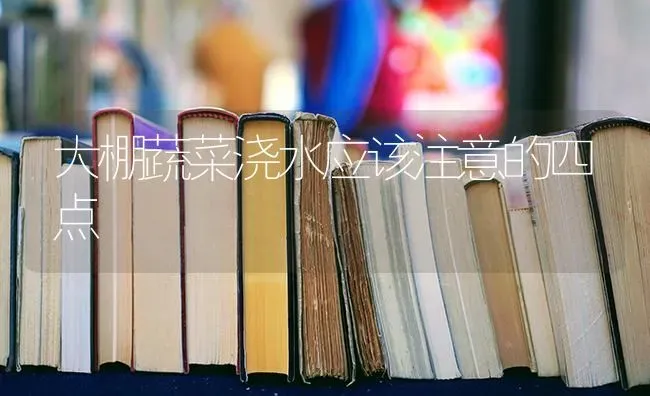 大棚蔬菜浇水应该注意的四点 | 蔬菜种植