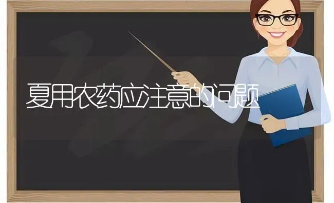 夏用农药应注意的问题 | 种植病虫害防治
