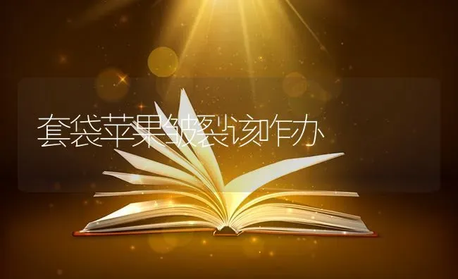 套袋苹果皱裂该咋办 | 瓜果种植