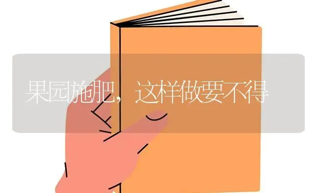 果园施肥，这样做要不得 | 瓜果种植