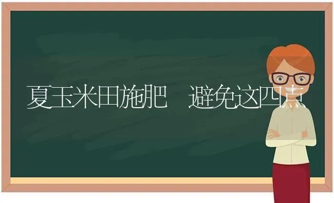 夏玉米田施肥 避免这四点 | 种植肥料施肥