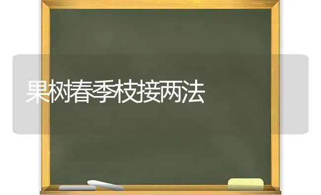 果树春季枝接两法 | 瓜果种植