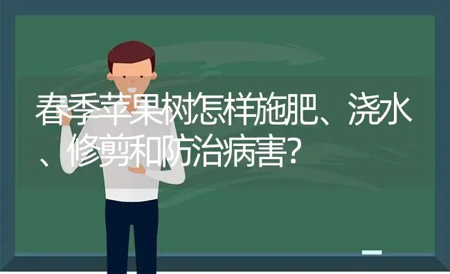 春季苹果树怎样施肥、浇水、修剪和防治病害？ | 瓜果种植