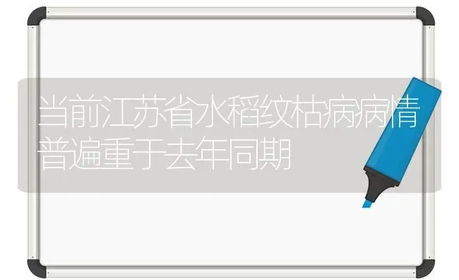 当前江苏省水稻纹枯病病情普遍重于去年同期 | 粮油作物种植