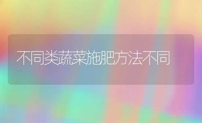 不同类蔬菜施肥方法不同 | 蔬菜种植