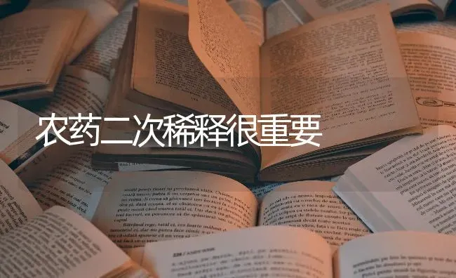 农药二次稀释很重要 | 种植病虫害防治