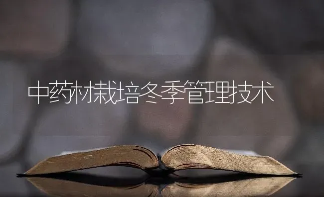 中药材栽培冬季管理技术 | 药材种植