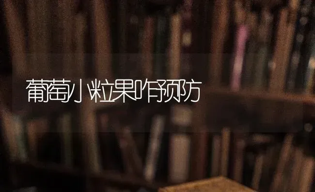 葡萄小粒果咋预防 | 瓜果种植