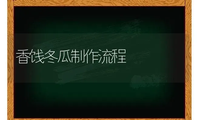 香饯冬瓜制作流程 | 蔬菜种植