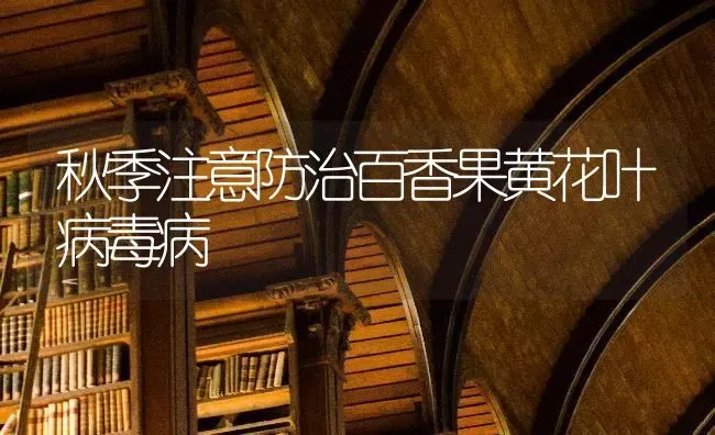 秋季注意防治百香果黄花叶病毒病 | 瓜果种植