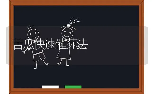 苦瓜快速催芽法 | 蔬菜种植